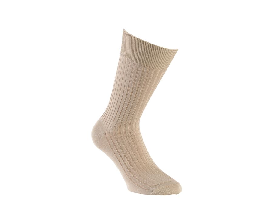 Chaussettes ville homme fil d’Écosse Beige
