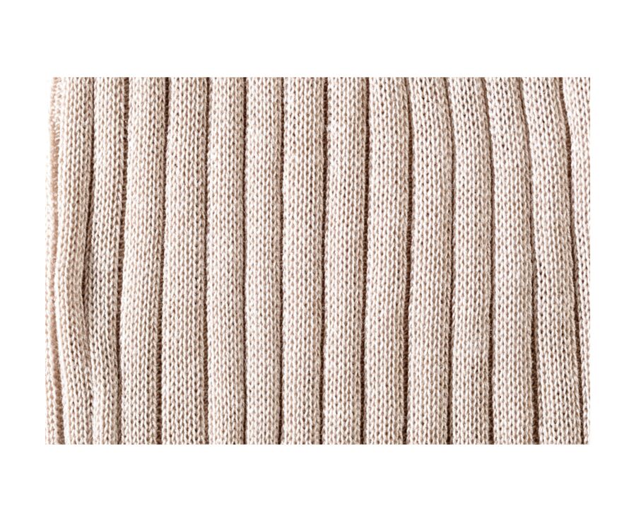 Chaussettes ville homme fil d’Écosse Beige