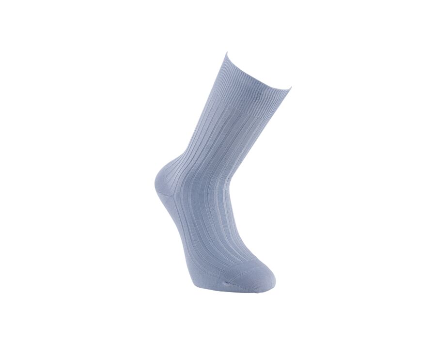 Chaussettes ville homme fil d’Écosse Bleu Clair
