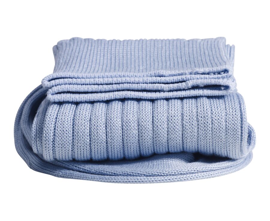 Chaussettes ville homme fil d’Écosse Bleu Clair