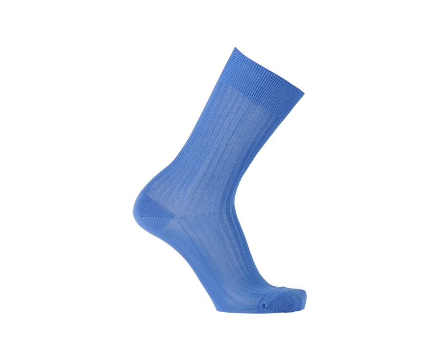 Chaussettes ville homme fil d’Écosse Bleu moyen
