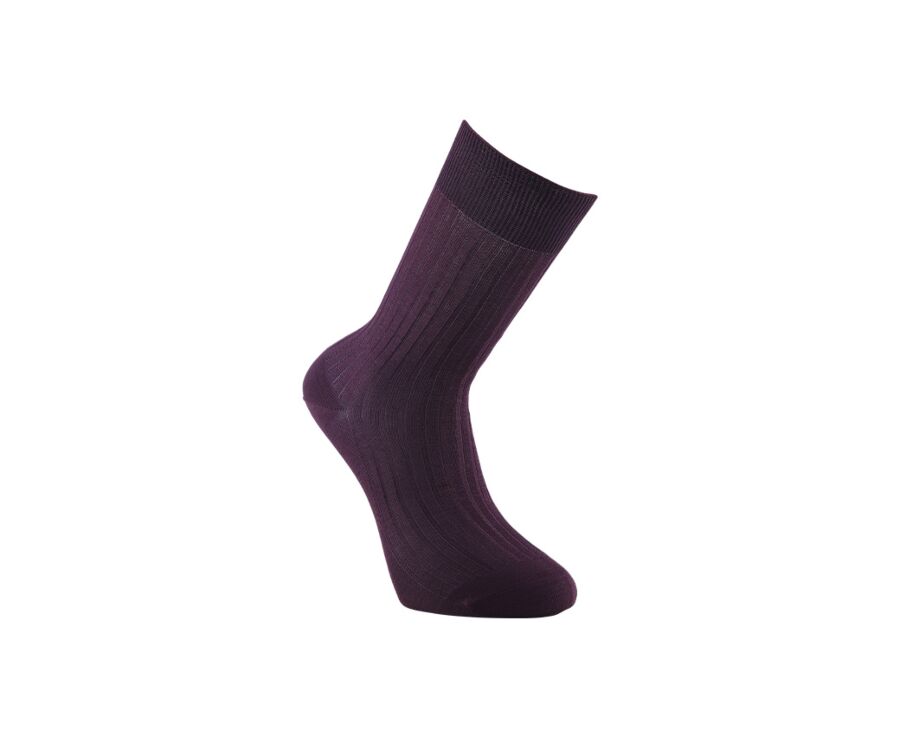 Chaussettes ville homme fil d’Écosse Bordeaux