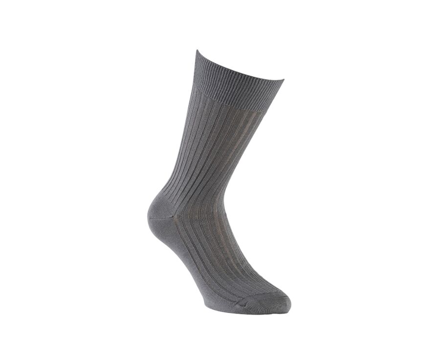 Chaussettes ville homme fil d’Écosse Gris