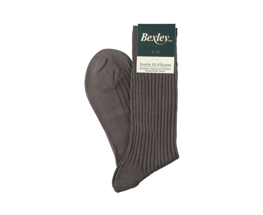 Chaussettes ville homme fil d’Écosse Gris