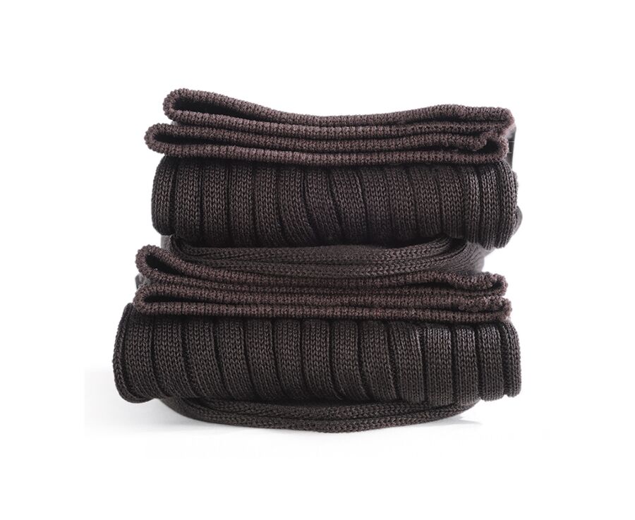 Chaussettes ville homme fil d’Écosse Havane