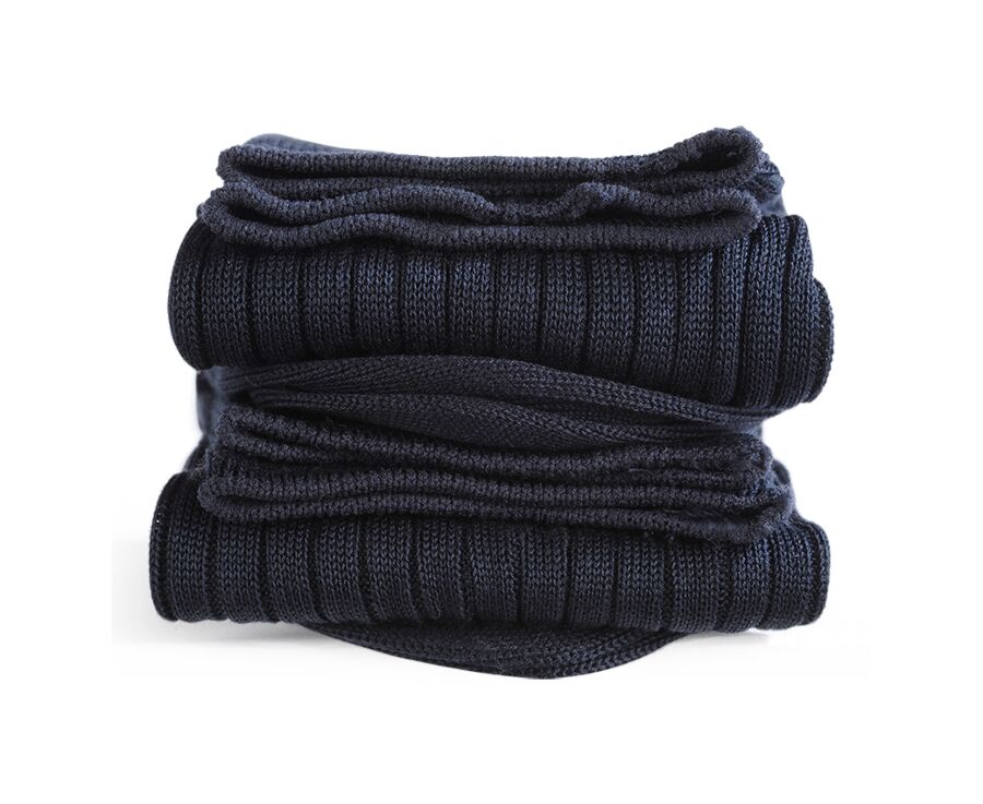 Chaussettes ville homme fil d’Écosse Marine