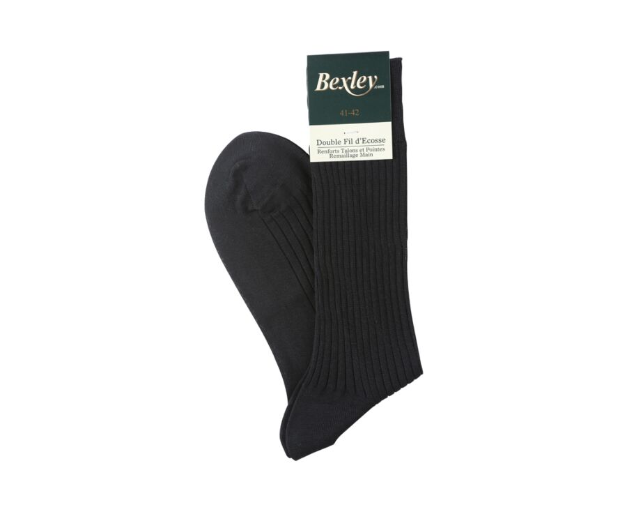 Chaussettes ville homme fil d’Écosse Marine