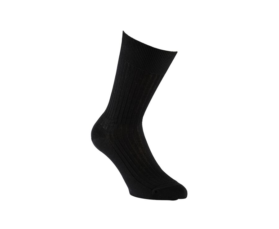 Chaussettes ville homme fil d’Écosse Noir