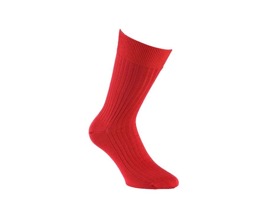 Chaussettes ville homme fil d’Écosse Rouge