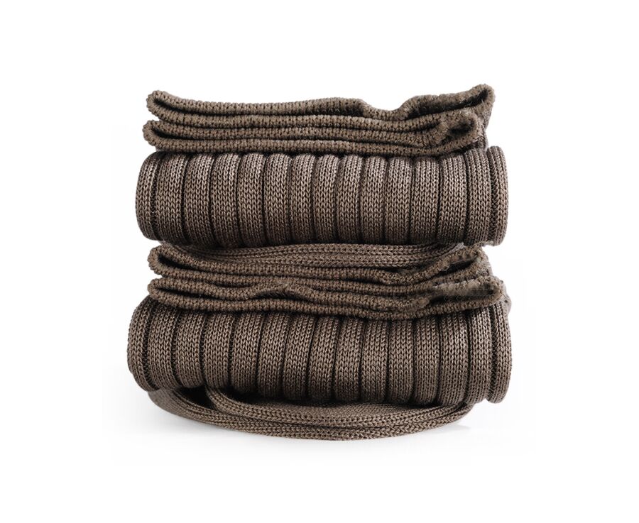 Chaussettes ville homme fil d’Écosse Taupe