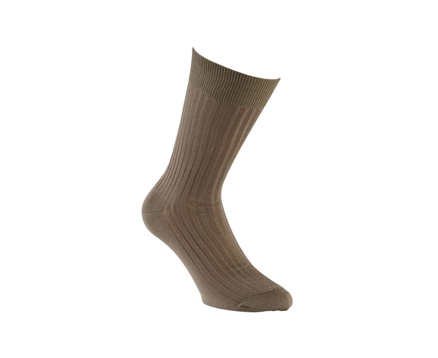 Chaussettes ville homme fil d’Écosse Taupe