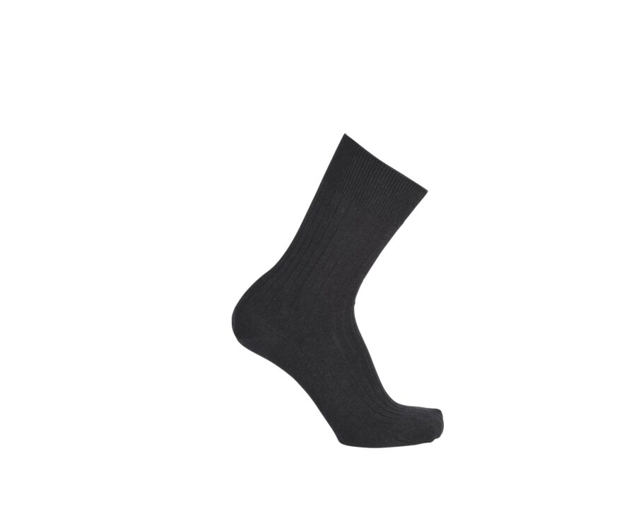 Chaussettes ville homme fil d’Écosse Gris Anthracite Chiné