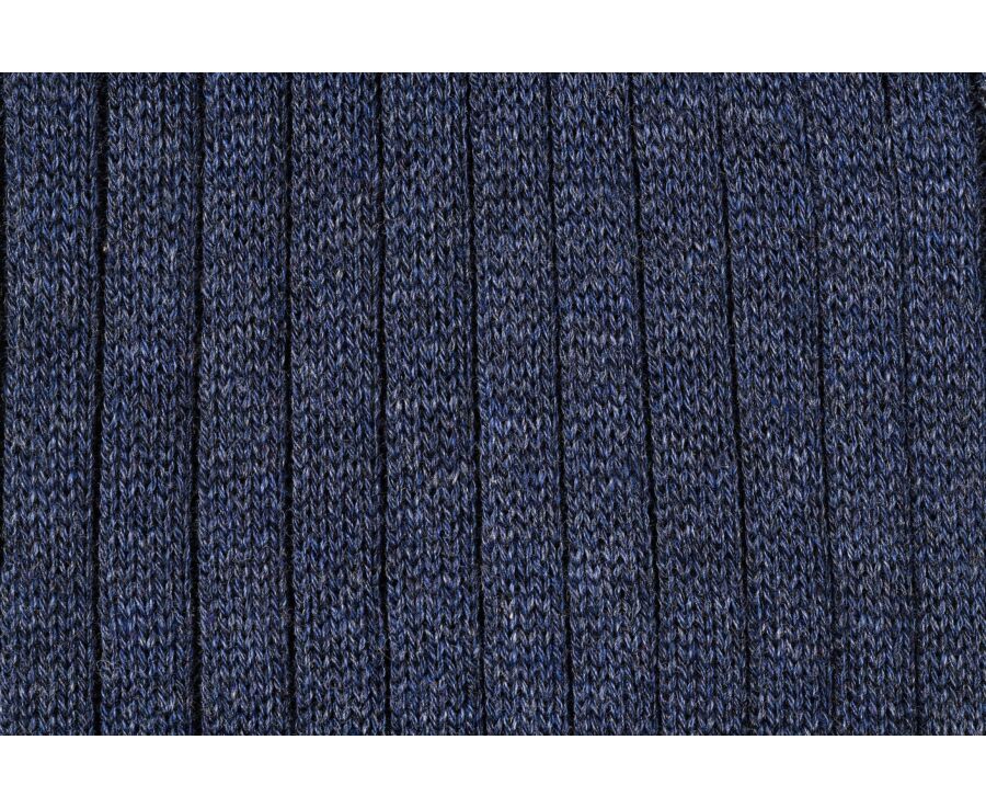 Chaussettes ville homme fil d’Ecosse Bleu Chiné