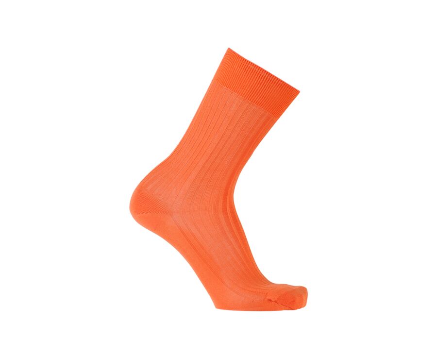 Chaussettes ville homme fil d’Écosse Orange