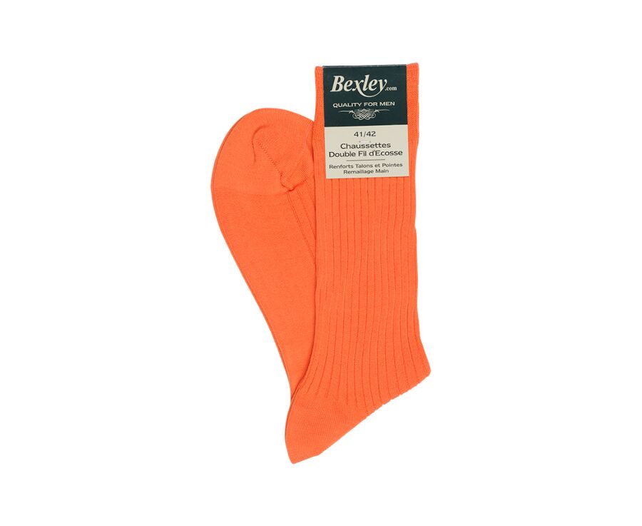 Chaussettes ville homme fil d’Écosse Orange