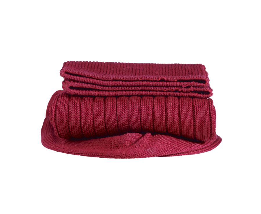 Chaussettes ville homme fil d’Écosse Rouge Cerise