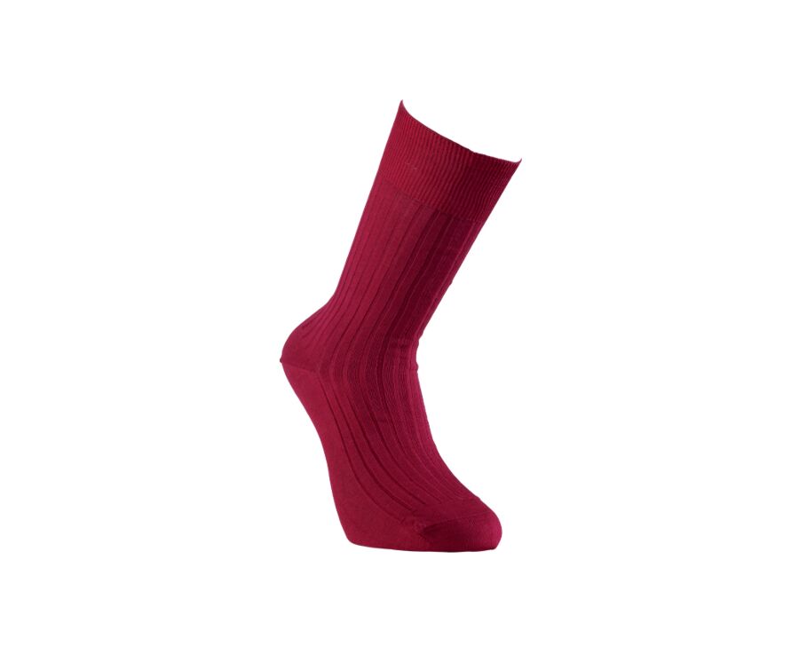 Chaussettes ville homme fil d’Écosse Rouge Cerise