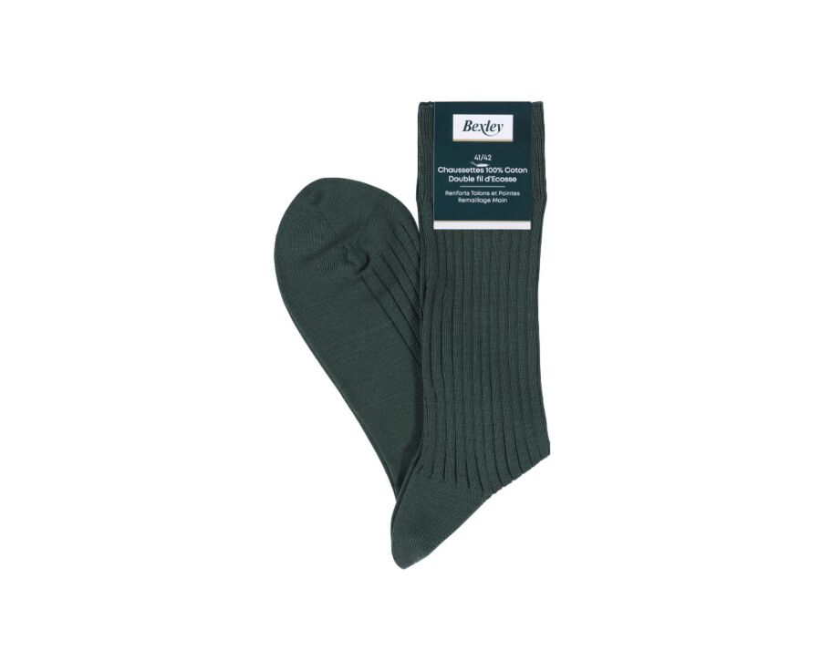 Chaussettes ville homme fil d’Écosse Vert