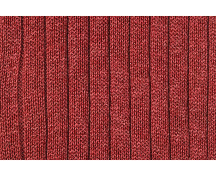 Chaussettes ville homme fil d’Écosse Rouge Chiné