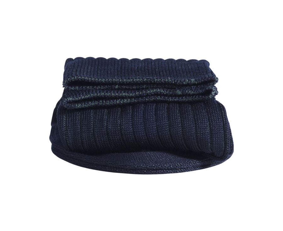 Chaussettes ville homme fil d’Écosse Marine et Vert