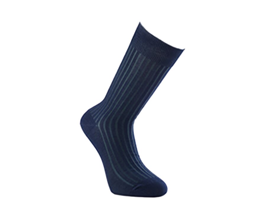 Chaussettes ville homme fil d’Écosse Marine et Vert