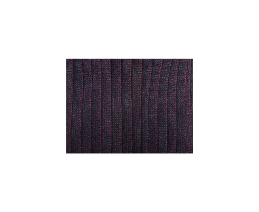 Chaussettes ville homme fil d’Écosse Marine et Rouge Bordeaux