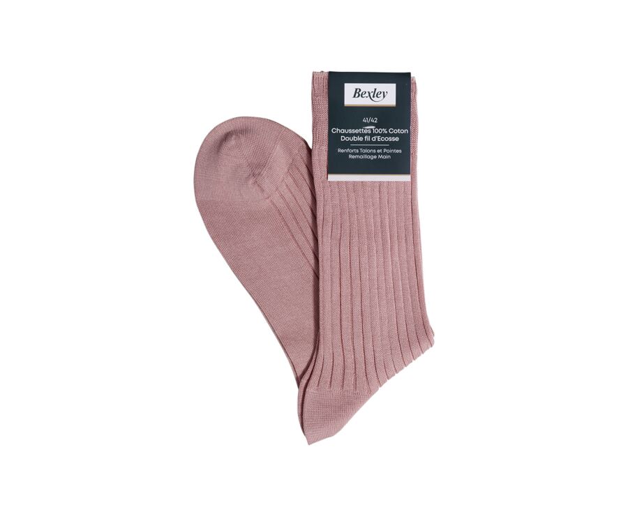 Chaussettes ville homme fil d’Écosse Vieux Rose