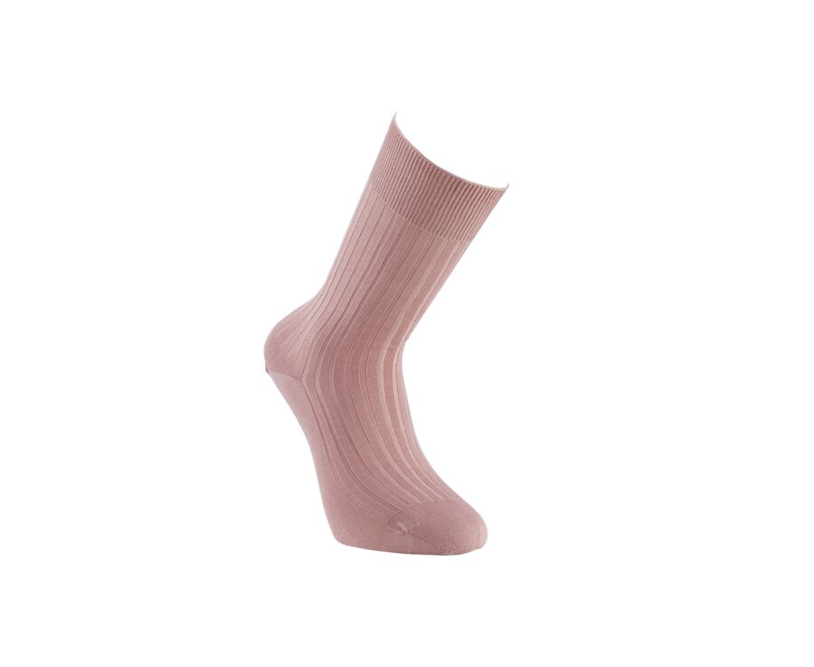 Chaussettes ville homme fil d’Écosse Vieux Rose
