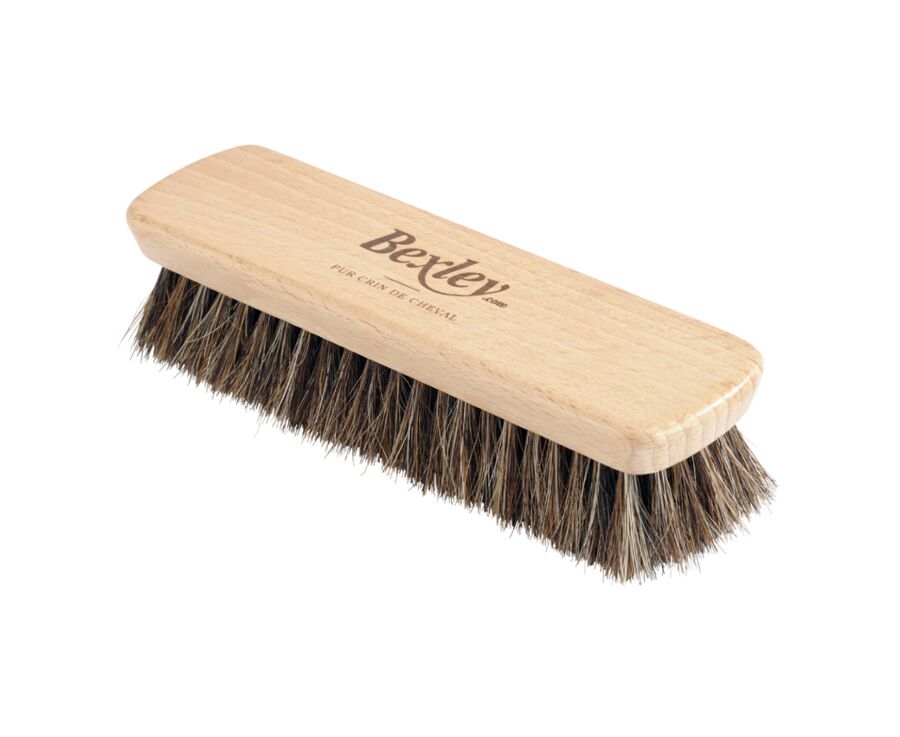 Brosse en hêtre et crin de cheval véritable - 15cm