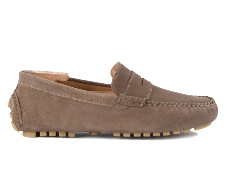 Mocassin été Velours Taupe - BISCAYNE