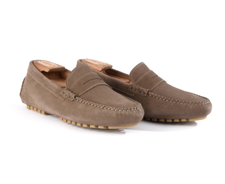 Mocassin été Velours Taupe - BISCAYNE