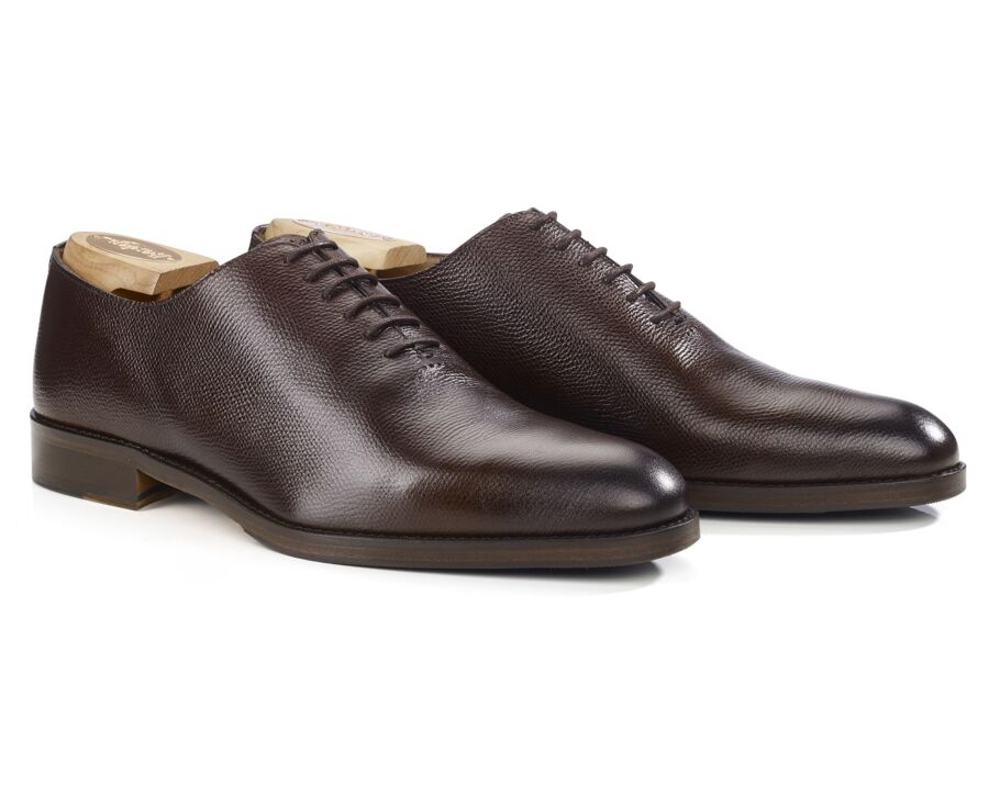 Richelieu homme Chocolat Grainé Patiné - PETER