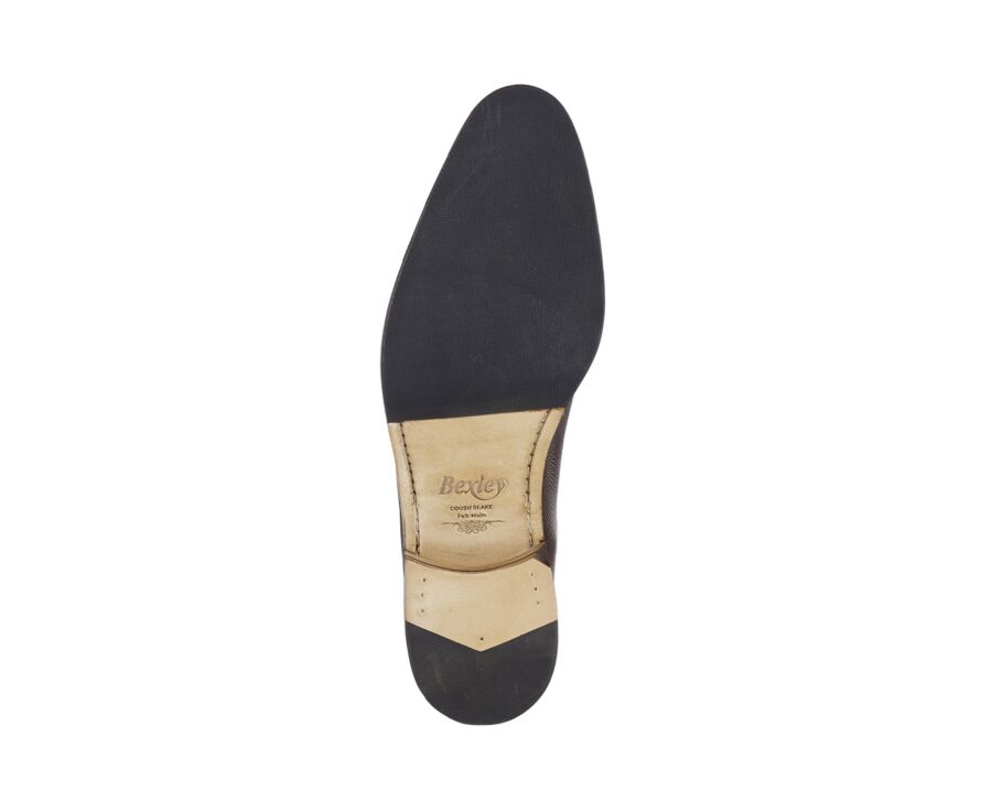 Richelieu homme Chocolat Grainé Patiné - PETER