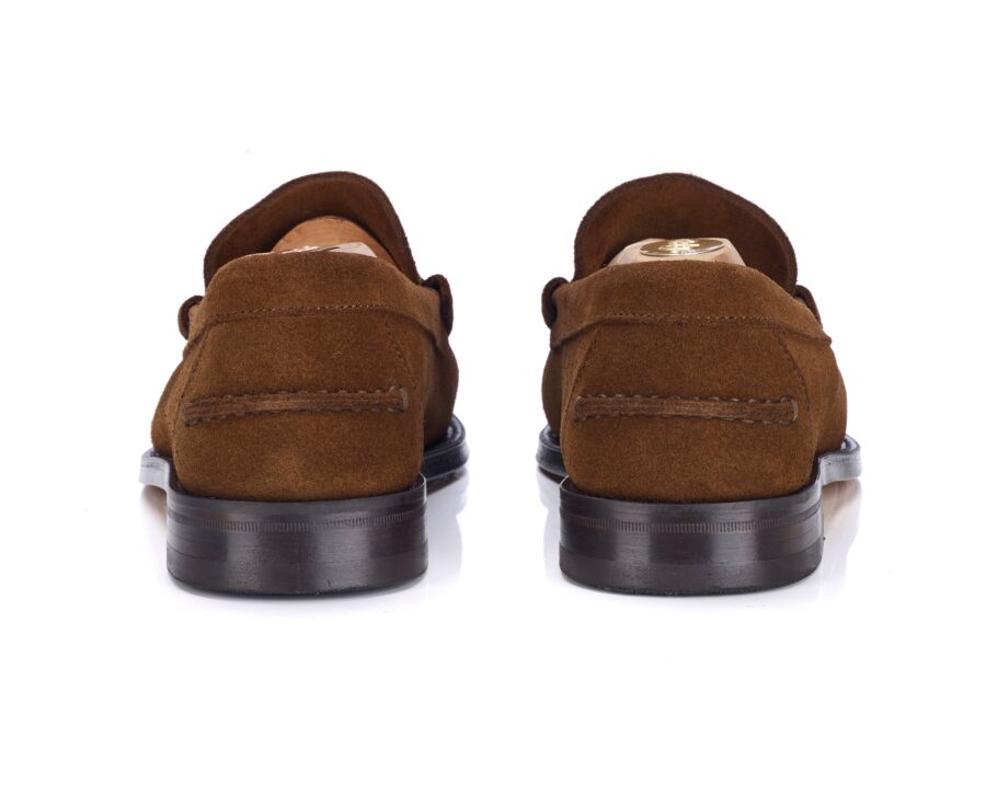 Mocassin homme havane en velours - style british - YALE
