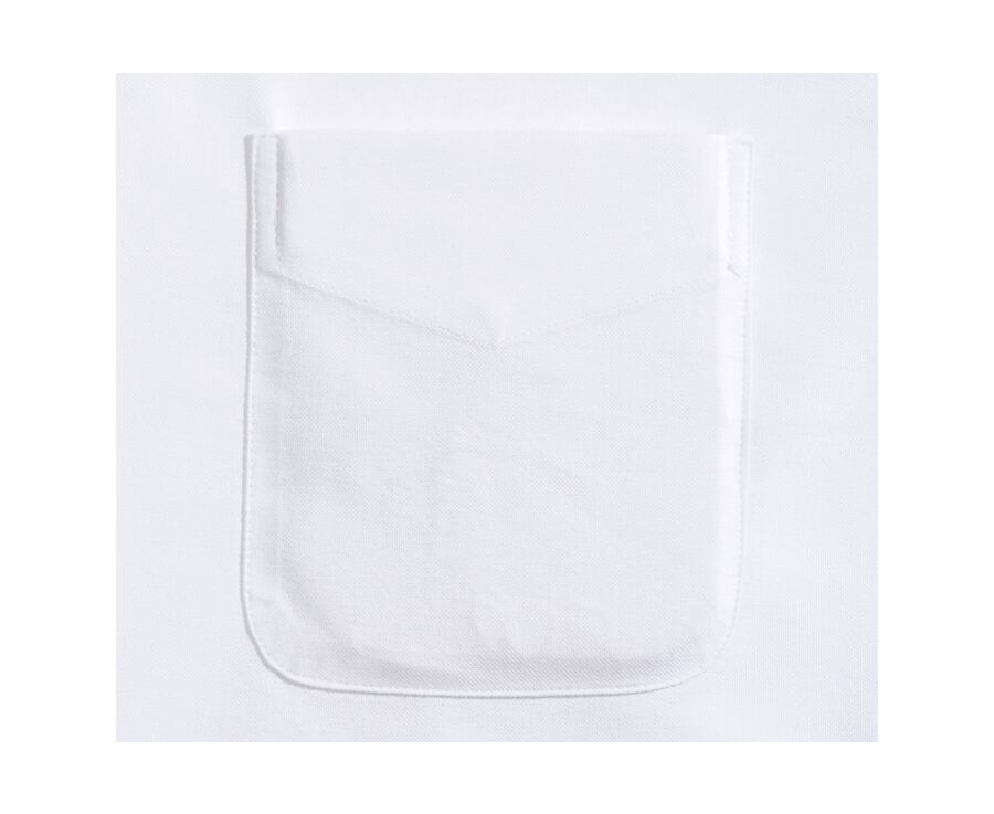 Chemise blanche Oxford à poche - Col américain - HAROLD