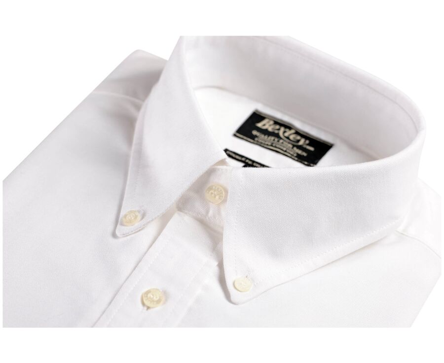 Chemise blanche Oxford à poche - Col américain - HAROLD