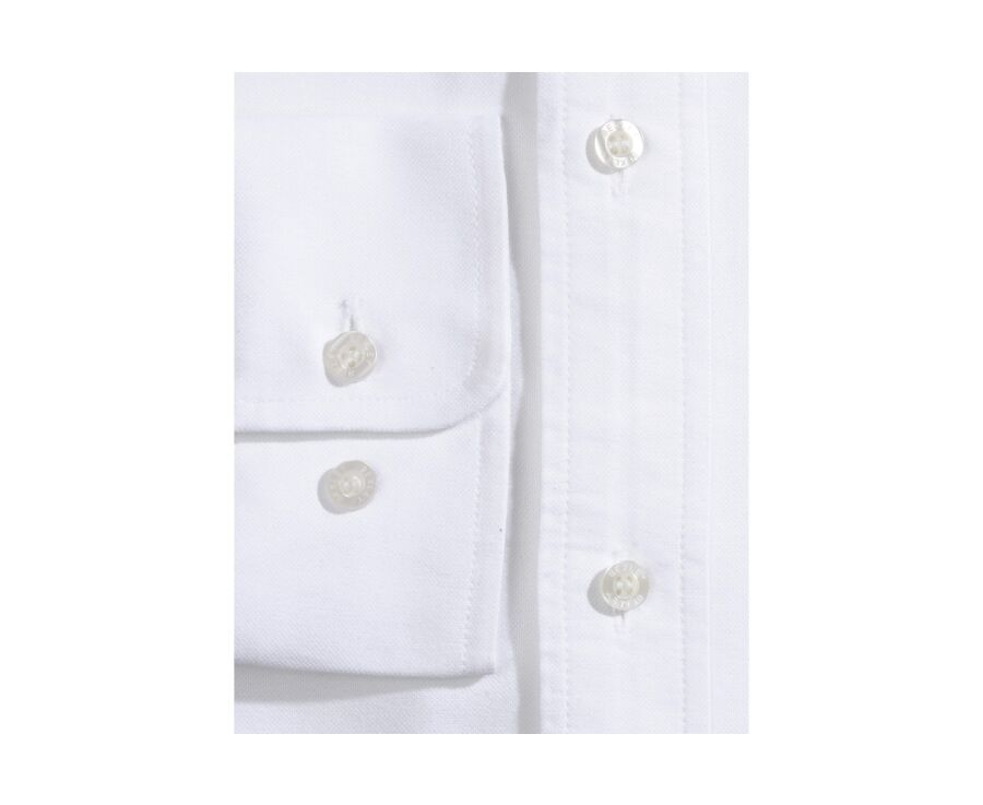 Chemise blanche Oxford à poche - Col américain - HAROLD