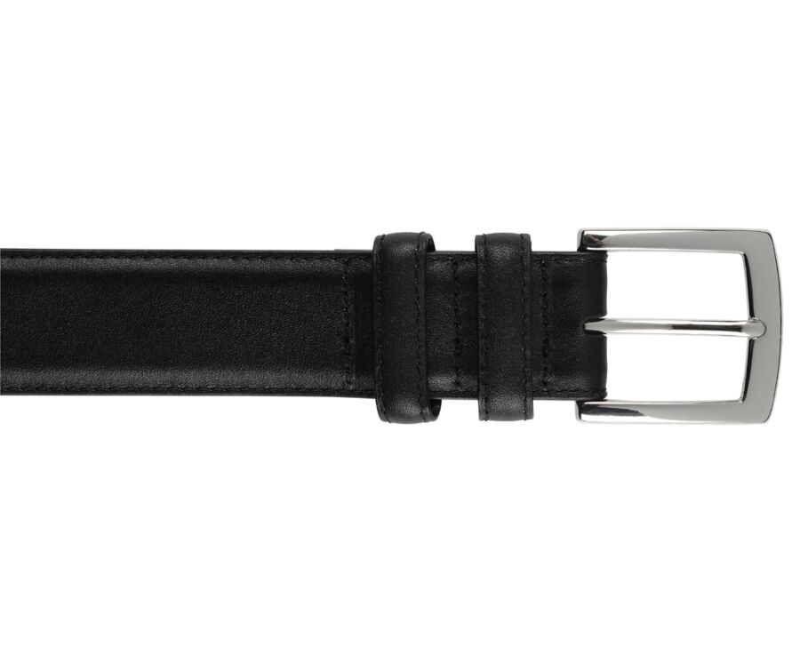 Ceinture luxe homme Noir - WESTGATE SILVER
