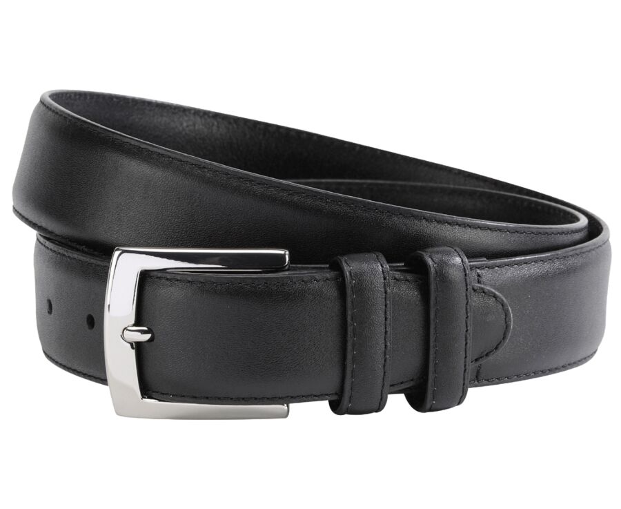 Ceinture luxe homme Noir - WESTGATE SILVER