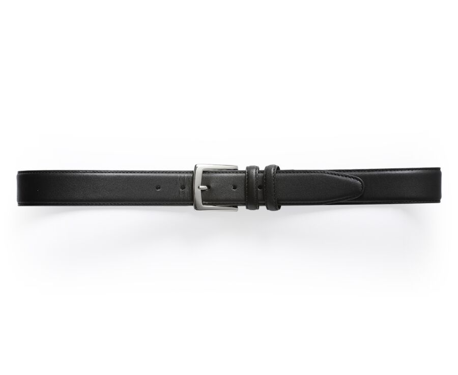 Ceinture luxe homme Noir - WESTGATE SILVER