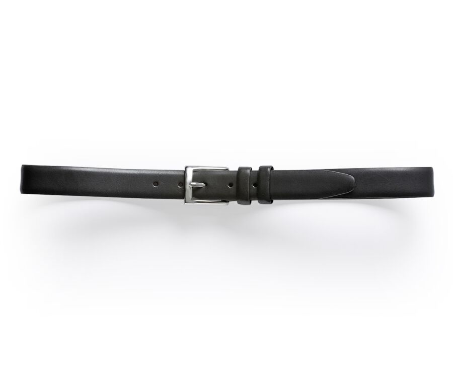 Ceinture costume homme en cuir Noir - RAMSGATE SILVER