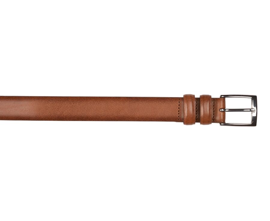 Ceinture costume homme en cuir Gold Patiné - RAMSGATE SILVER