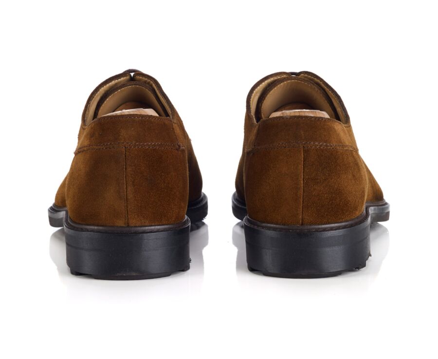 Derbies homme Velours Havane semelle gomme - KENT GOMME COUNTRY