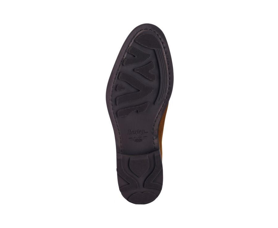 Derbies homme Velours Havane semelle gomme - KENT GOMME COUNTRY