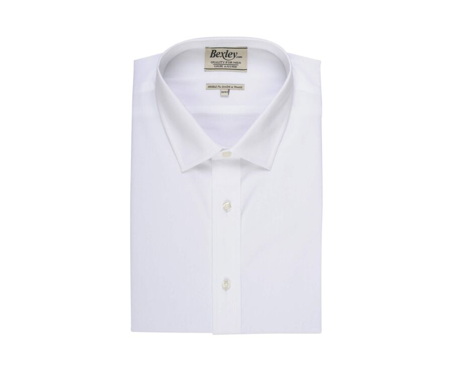 Chemise blanche coton popeline - Col français - LOUIS