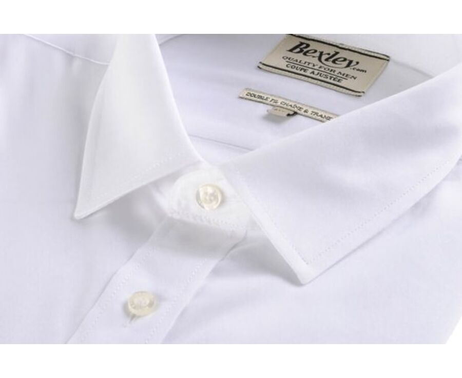 Chemise blanche coton popeline - Col français - LOUIS
