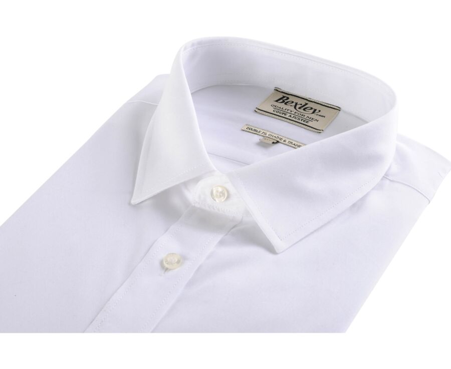 Chemise blanche coton popeline - Col français - LOUIS