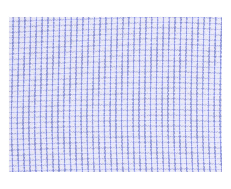 Chemise à carreaux fins blancs et bleus - MARTIN