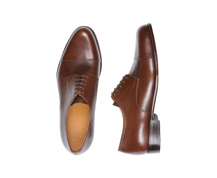 Derbies homme Châtaigne Grainé semelle cuir - MAYFAIR CLASSIC