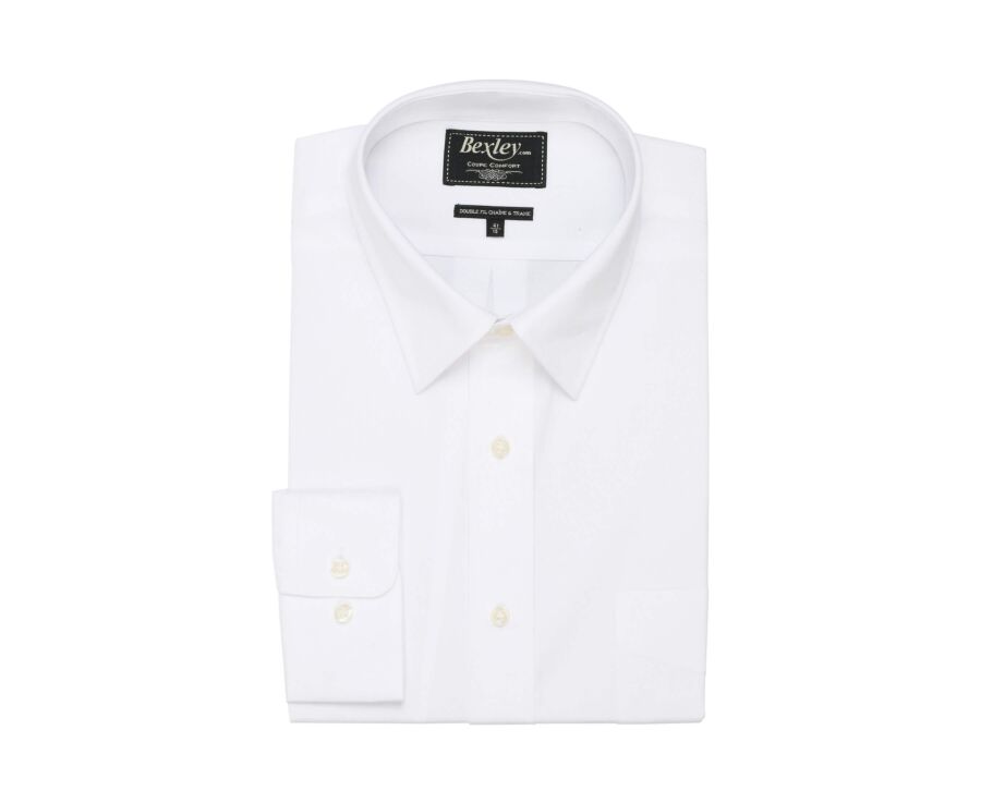 Chemise blanche en coton - Poche poitrine - ALBERT